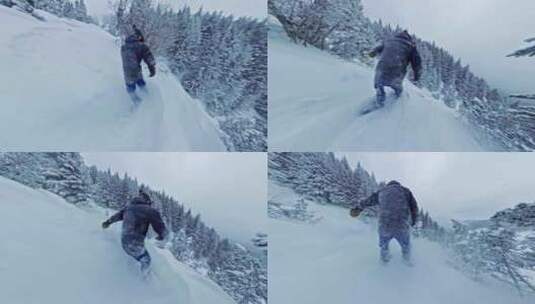 单板滑雪，极限，滑动，单板滑雪高清在线视频素材下载