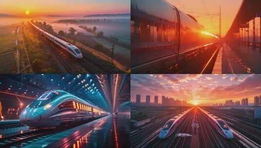 中国高铁 高铁行驶 和谐号高清在线视频素材下载