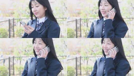 笑女子高生高清在线视频素材下载