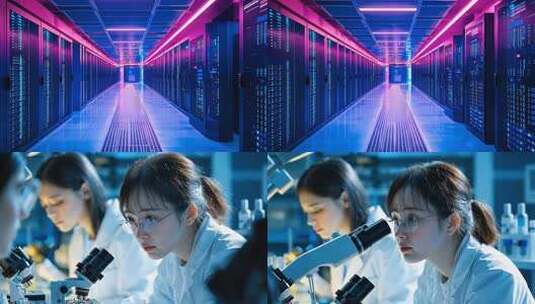 科技探秘：穿梭于数据中心微观实验室创新之高清在线视频素材下载