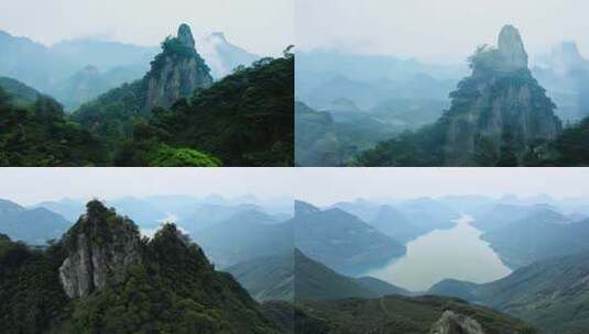 浙江丽水 缙云仙都 鼎湖峰风景区高清在线视频素材下载