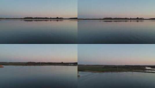傍晚湖面景观高清在线视频素材下载