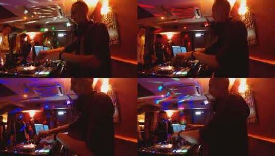 DJ在俱乐部播放音乐的录像高清在线视频素材下载