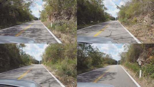 墨西哥墨西哥城乡间道路车上地拍高清在线视频素材下载