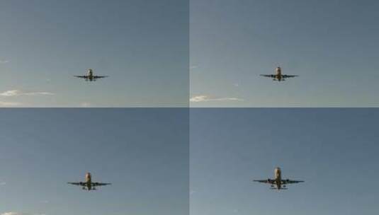商务飞机从天空下降高清在线视频素材下载