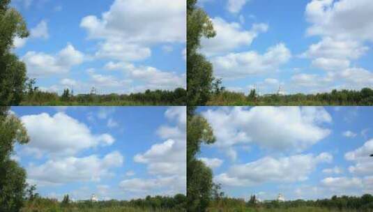 修道院上空的云彩高清在线视频素材下载