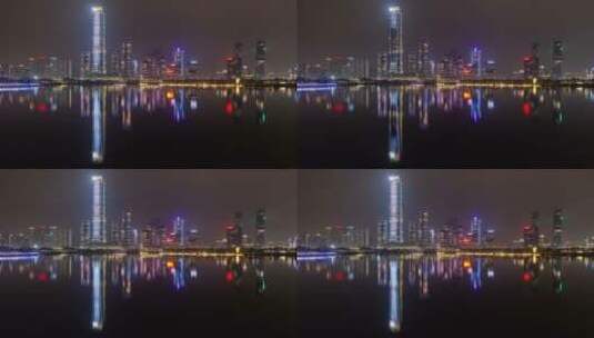 深圳南山摩天大楼的延时摄影高清在线视频素材下载