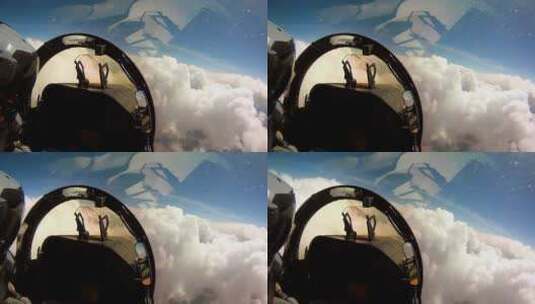 战斗机驾驶舱拍摄高清在线视频素材下载