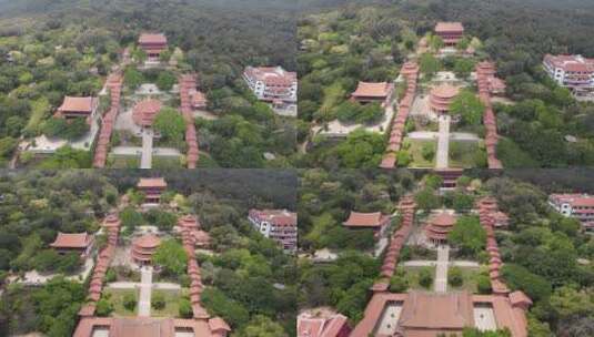 航拍福建泉州少林寺著名旅游景点高清在线视频素材下载