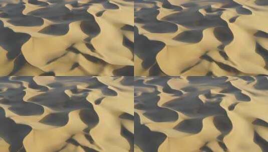 沙漠纹理背景黄昏航拍 新疆库木塔格沙漠高清在线视频素材下载
