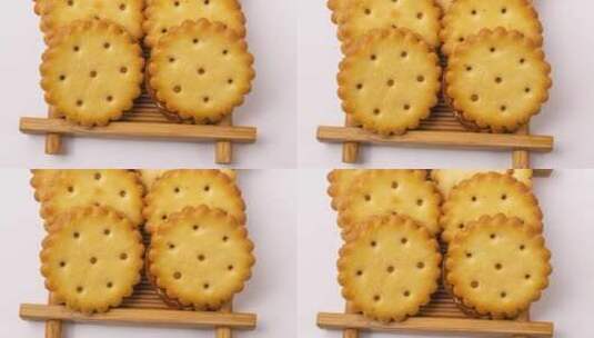 休闲食品麦芽糖小饼干4k视频平移镜头高清在线视频素材下载