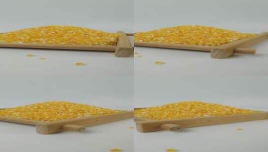 五谷杂粮玉米渣子4k视频粗粮食材高清在线视频素材下载
