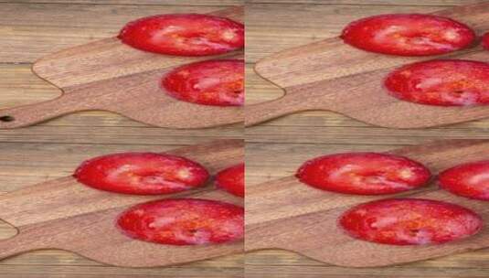 新鲜水果李子红布李4k竖版滑轨平移高清在线视频素材下载