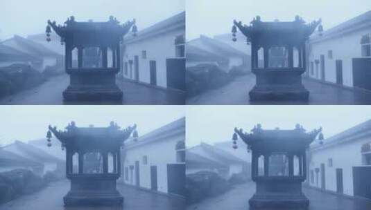 安徽九华山百岁宫雾景视频素材高清在线视频素材下载