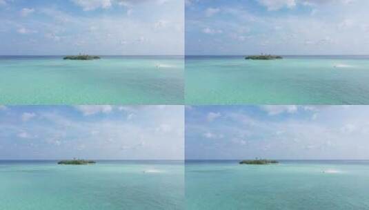 大洋中央的小岛高清在线视频素材下载