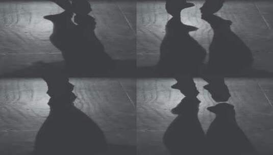 芭蕾舞演员地板上的影子高清在线视频素材下载
