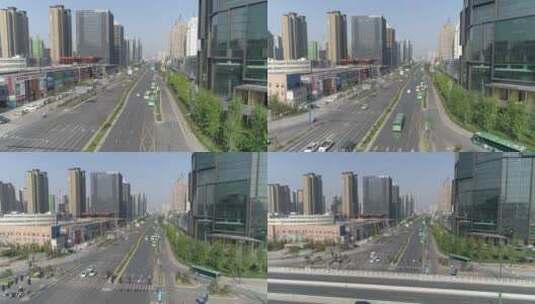 疫情下的街头空镜头拍摄（郑州）高清在线视频素材下载