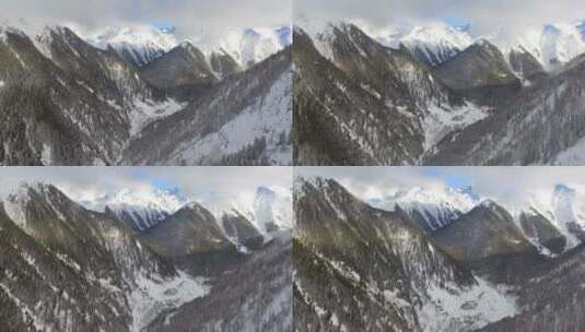 雪山上空高清在线视频素材下载