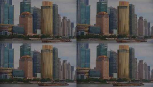 上海震旦标志建筑上海滩外滩高清在线视频素材下载