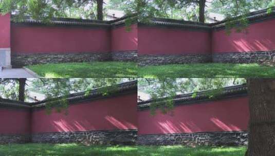移动镜头北京紫禁城的红墙特写高清在线视频素材下载