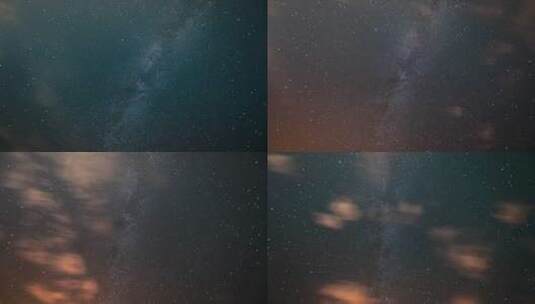 延时夜空中的银河高清在线视频素材下载