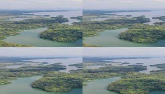 旅游景区湖北陆水湖竖屏航拍高清在线视频素材下载