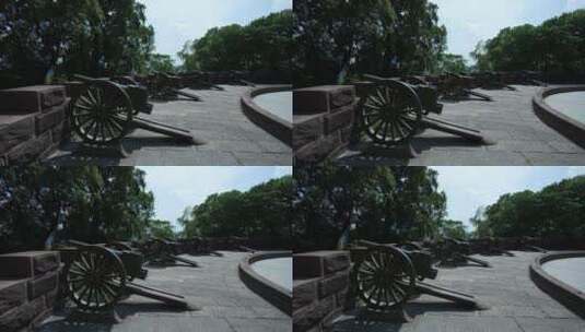 武汉蛇山武昌起义军炮台高清在线视频素材下载