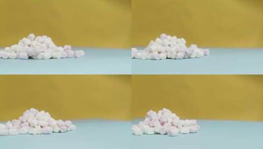 旋转棉花糖的特写镜头高清在线视频素材下载