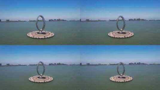 上海市浦东新区滴水湖风光高清在线视频素材下载