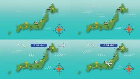 二维城市 日本岛国 MG 动画 扁平高清在线视频素材下载