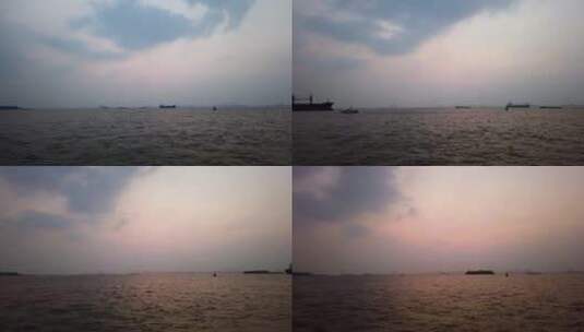 城市风光、航拍延时、长江轮船高清在线视频素材下载