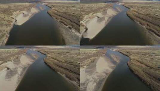 沙漠上的河流高清在线视频素材下载