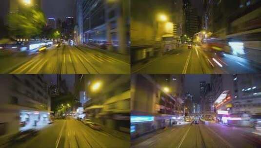 穿行在夜晚的道路上高清在线视频素材下载