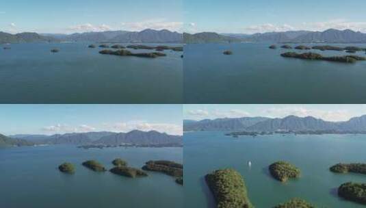 湖岛远山高清在线视频素材下载