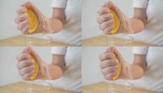 手榨橙汁高清在线视频素材下载
