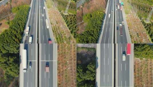 【4K60帧】城市高速公路航拍高清在线视频素材下载