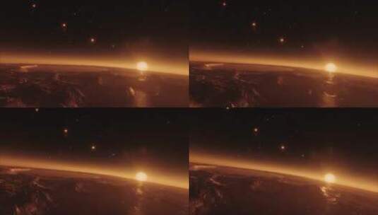 火星日出高清在线视频素材下载