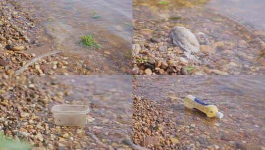 江河塑料垃圾水污染环境保护高清在线视频素材下载