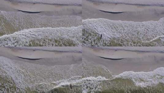 航拍直视海浪滚落高清在线视频素材下载
