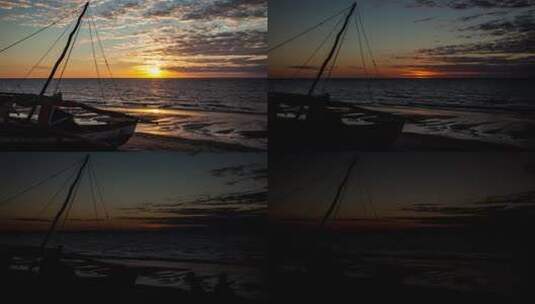 马任加日落时的延时摄影马达加斯加高清在线视频素材下载