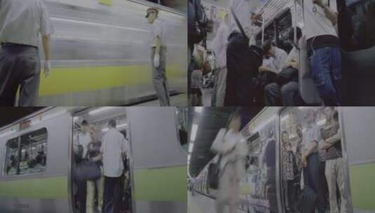 日本地铁人流高清在线视频素材下载