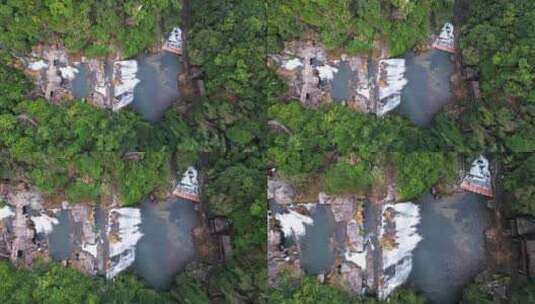 广东省揭阳市黄满寨瀑布风景区高清在线视频素材下载