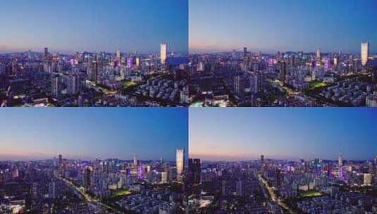 深圳湾后海城市夜景高清在线视频素材下载