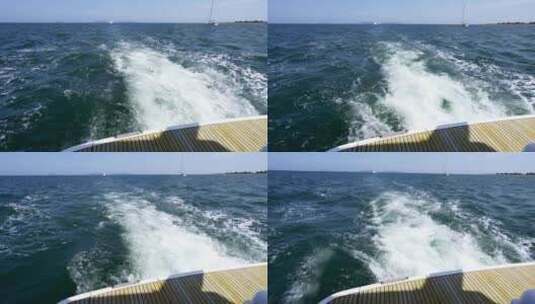 游艇驶过海洋高清在线视频素材下载
