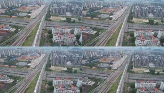 桂林北站轨道运输交通高清在线视频素材下载
