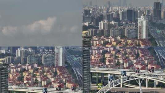 上海浦西建筑航拍高清在线视频素材下载