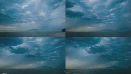 海洋上空的恶劣天气云高清在线视频素材下载