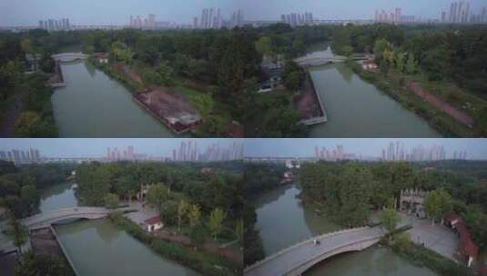 武汉青山公园航拍高清在线视频素材下载
