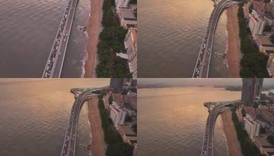 厦门演武大桥航拍高清在线视频素材下载