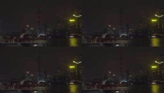 东方明珠 城市CBD 黄浦江 夜上海高清在线视频素材下载